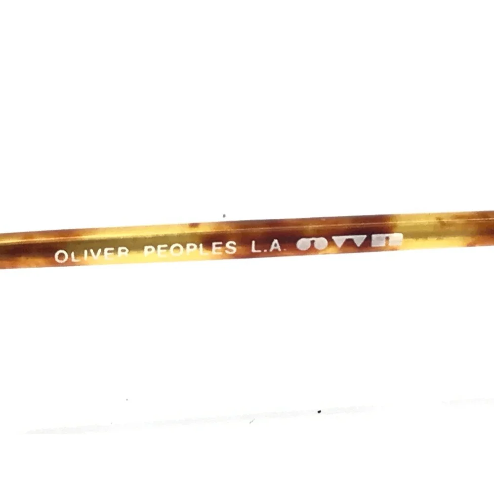 Vintage Oliver Peoples Eyeglasses Frames OP-6 AG/YBR Antique Gold 45-20-140